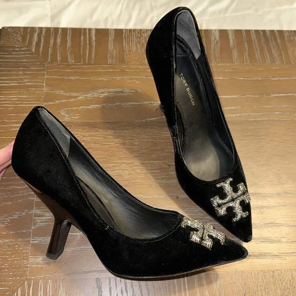 Black Velvet Tory Burch Heels - Picture 8 of 10